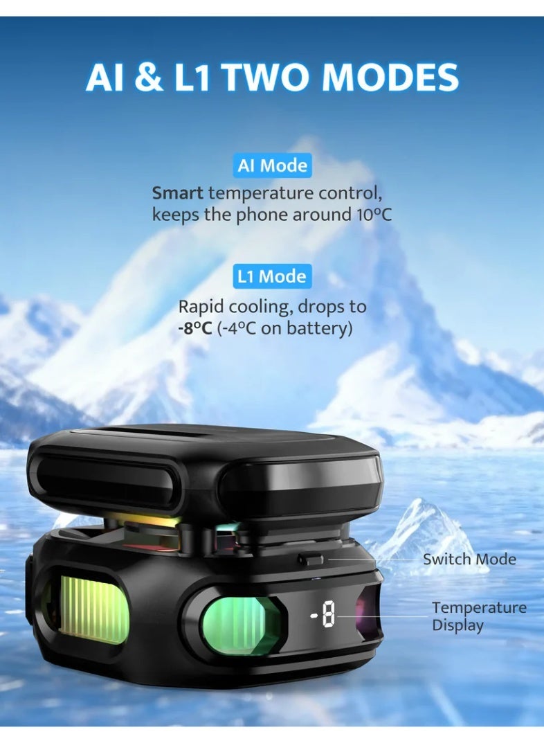 darkFlash DK-GT Magnetic Mobile Phone Cooler with 2,000mAh Rechargeable Battery and RGB Lighting - Image 4